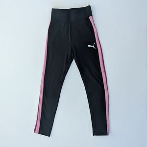 Puma Kids Black and Pink Leggings